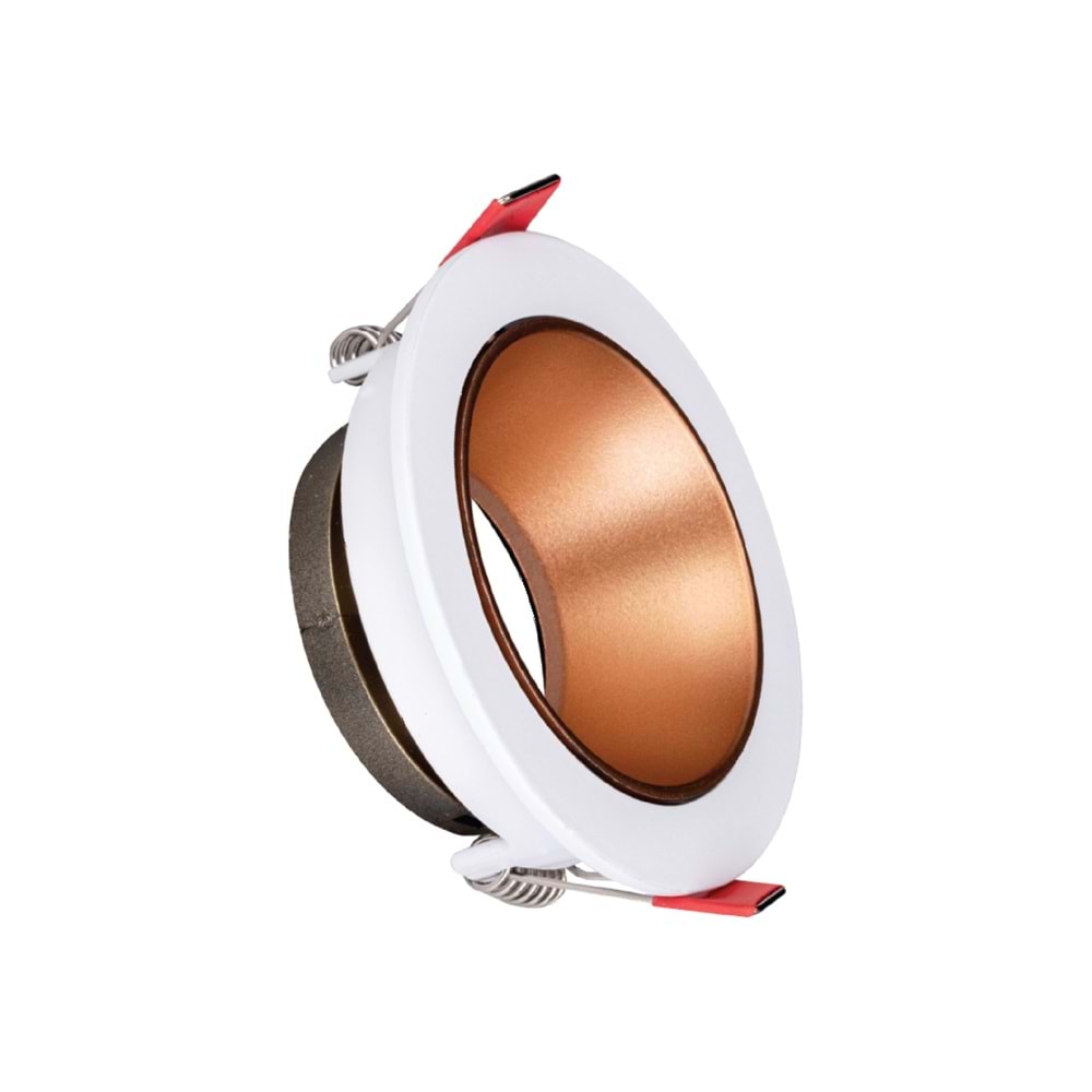 ACK BEYAZ YUVARLAK ÇERÇEVE / SANDY ROSE GOLD REFLEKTÖR SIVA ALTI SPOTLIGHT AH03-07220