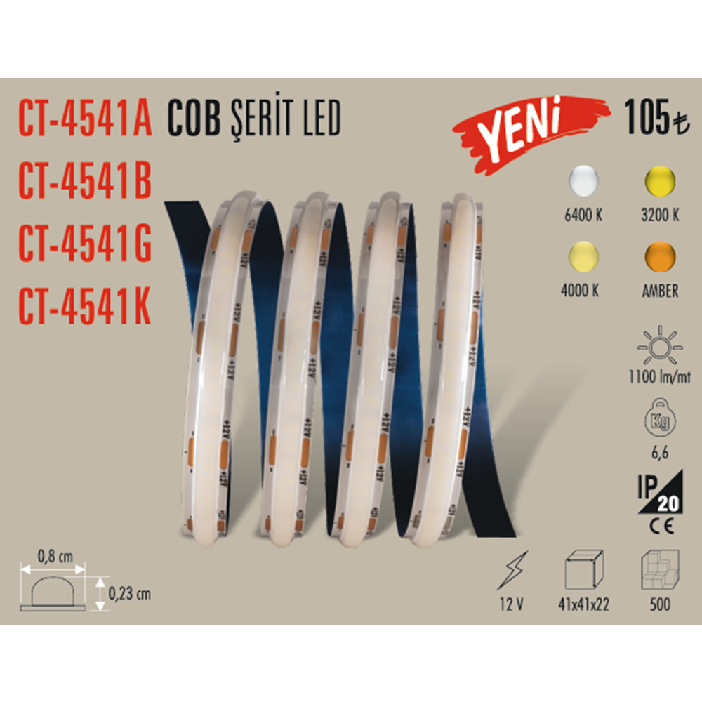 COB SERIT LED (GUNISIGI) CT-4541