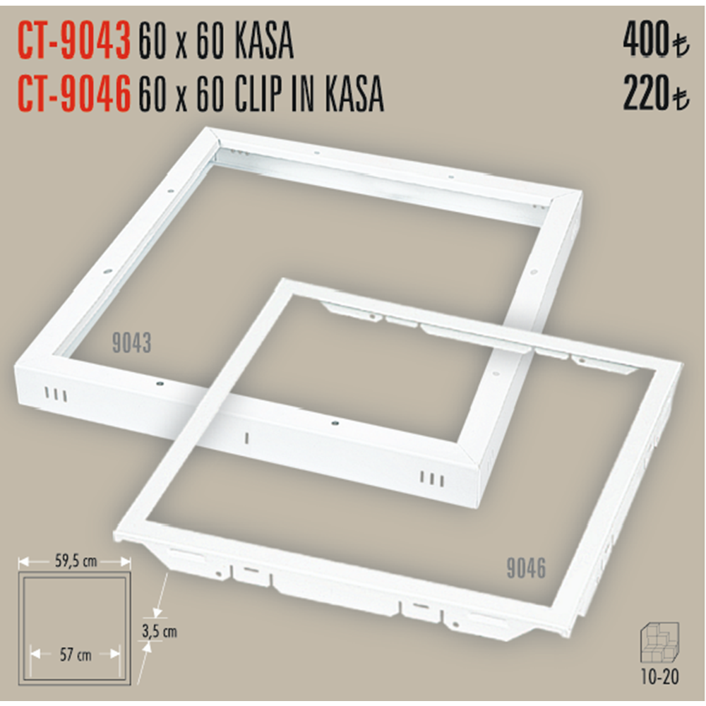 60X60 BACKLIGHT LED PANEL KASASI CT-9043