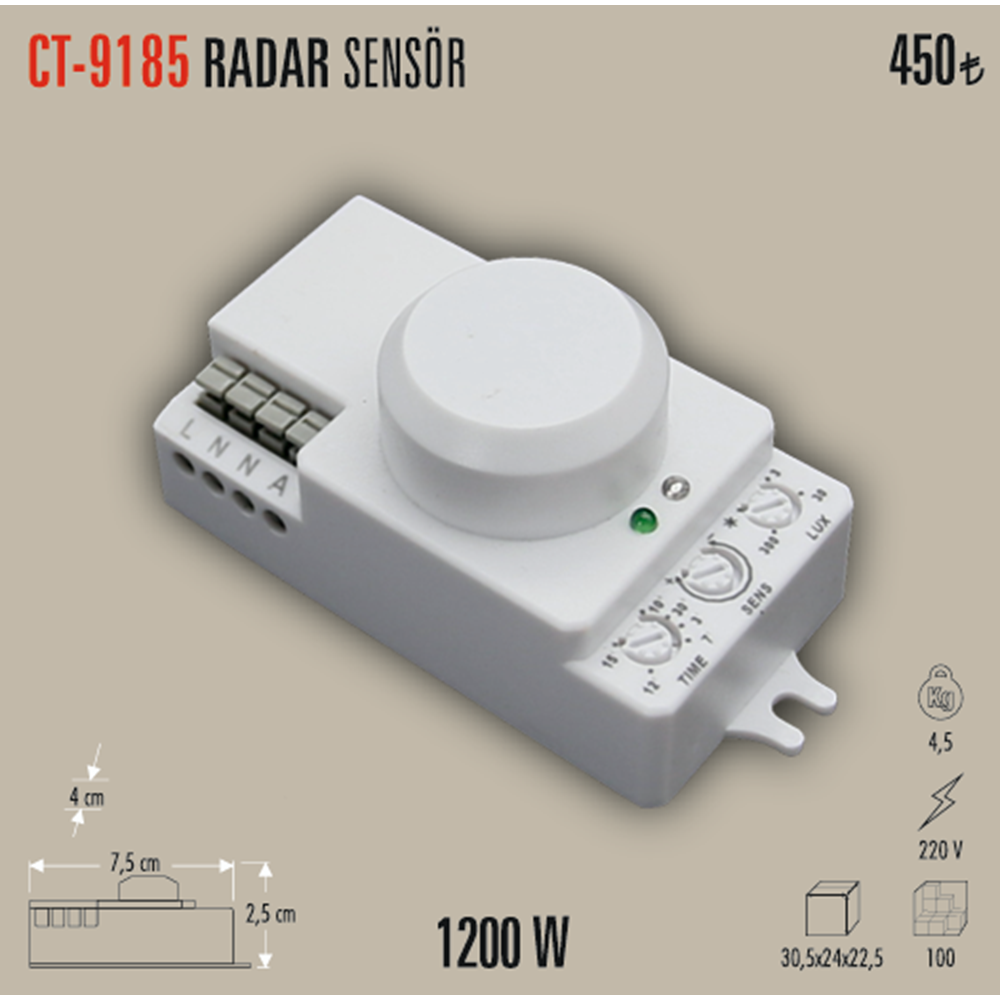 RADAR SENSÖR ( 1200W ) CT-9185