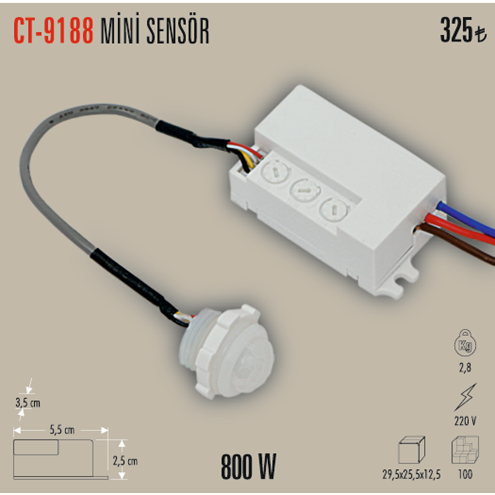 MİNİ SENSÖR ( 800W ) CT-9188